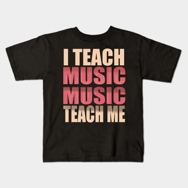 Educational Music Teacher Kids T-Shirt by dudelinart